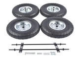 4PCS 10-Inch Pneumatic Tires Generator Wheel Kit Fit for Predator 9000 8750 6500 Watt Generator 32414382