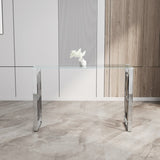 Console Table Stainless Steel Glass,Meal side table silvery Clear bs-02 s 21447828