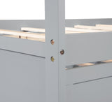 Twin Size Bed Headboard, Footboard, Trundle and Three Storage Drawers, Twin Size Pine Wood Bed W504P197161