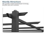 143.1" x 101.4" Retractable Canopy Metal Pergola, Heavy Duty Powder Coated Iron Frame Patio Pergola 55945350