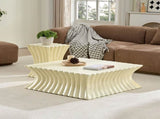 35.43 inch Square Coffee Table Vintage Sturdy Fiberglass Table For Living Room Apartment Office No W876P408731