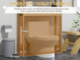 Natural Bamboo Bathroom Cabinet Over Toilet, Slatted Door Storage with Adjustable Shelf 35839199
