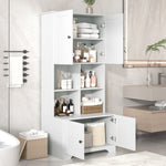 ZUN Tall and Wide Bathroom Floor Storage Cabinet, Bathroom Storage Unit, Freestanding Cabinet with 4 N725P179705K