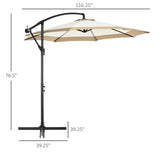 ZUN Outdoor beach umbrella /Cantilever Umbrella （Prohibited by WalMart） 39677457