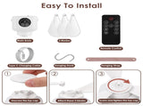 2-in-1 Camping Fan with LED Lantern Remote Control, 4 Wind Speeds 3 Light Brightness Timer Function 24666456