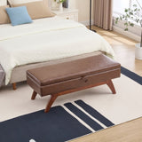 COOLMORE Teddy wool fabric, solid wood feet for solid weighing, and bed end stool with storage W1539P242720