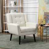 Modern Soft Linen Material Ergonomics Accent Chair Living Room Chair Bedroom Chair Home Chair With W67634082