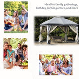 ZUN 10ft x12ft Outdoor Gazebo, Grey-AS （Prohibited by WalMart） 30935925