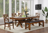 Espresso and Walnut Side Chair with X-Shape Back B062P209225
