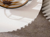 White Round Storage Table Set with Lift-Off Lid, Nesting Design, Elegant Curved-Edge Shape for Cozy W3081P389055