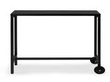 40" Outdoor Bar Table with Wheels, Rectangle Narrow Counter Height Table, Ideal Bar Height Table for 47648953
