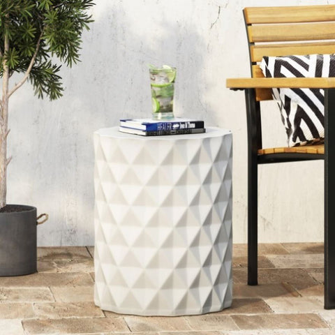 ZUN Outdoor LightWeight Concrete Side Table 73431.00