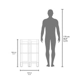 Riga Corner 3-Tier Shelf Side Table 31.7" High , Sofa Table, End Table with Tray B200P235866