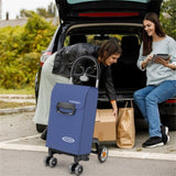 Blue Folding Shopping Cart 27888926
