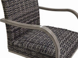 2PC Outdoor Dining Chair, Hand -painted frame, water washed cotton Seat for Garden, Backyard, W3990P436954