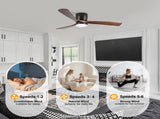 42 Inch LowProfile 3 Solid Wood Blades, 6Speed Reversible DC Motor, Remote & APP Smart Control, W3816P585894