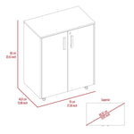 ZUN Lewis Storage Cabinet Base, Four Caster, Double Door Cabinet, Two Interior Shelves B128P148926