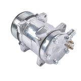 12V A/C Air Conditioning Compressor w/Clutch Replacement for Sanden 508 8-Groove Serpentine Pulley 97842305