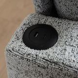 Convertible Combination Sofa Sofa L-Shaped Sofa with Footstools with Storage, WhiteBlack Sofa for W2012P253014