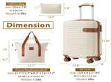 Luggage Sets 3 Piece Carry on Luggage 22x14x9 Airline Approved, Lightweight Hardshell ABS Suitcases 06121430