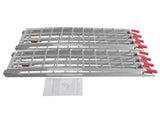 7.5ft 2pcs Heavy Duty Four-section Aluminum Arched ATV UTV Ramps Silver 48101544