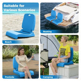 Outdoor swimming pool chairs with folding function-Blue 43681794