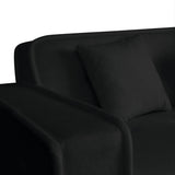 ZUN Black, Velvet cloth Modern Indoor Sofa With Three Pillows, 93.50"*35.23"*30.70" 57782295