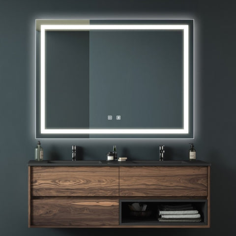 ZUN 48" X 36" LED Vanity Mirror with Dimmable Touch & Wall Switch Control, Anti-Fog, CRI 90, Adjustable W1920P199515