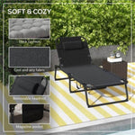 ZUN Folding Lounge Chairs / beach chair 66997181