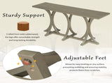 U-Style 59.8'' Wooden Console Table with Oak Veneer Top,Farmhouse Entryway Table with Rubber Wood N711P295300E