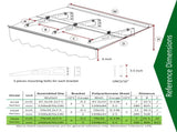 79" x 34" Window Awnings Door Entrance Canopy, Aluminum Alloy Bracket, 0.137 Inch Thick Crystal W2205P179828