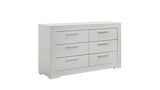 Blanca Modern Style 6- Drawer Dresser Made with Wood in White B009P243269