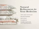 3-Piece Full/Queen 100% Cotton Sateen Duvet Cover Set,Terracotta/Linen B035P408291