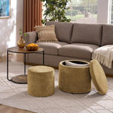 Ottoman, multi-functional combination set table Ottoman, combination of Ottoman and table, with drum W487P243609