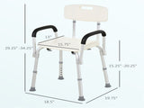 Adjustable Shower Bench with Removable Armrests, Medical-Grade Bath Chair for Elderly, Handicap & 56675645