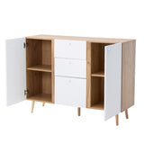 Sideboard Buffet Cabinet with 3 Drawers & 2 Doors,47.24"Buffet Cabinet with Adjustable Shelves W2282P220585