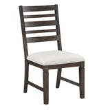 Classic Style Dark Espresso Finish Side Chairs Set of 2pc, Upholstery Seat Wooden Dining Furniture B011P348872