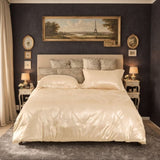 2-PC luxury satin microfiber bedding set, double-sided jacquard pattern, machine washable, OKO-100 90858209