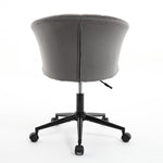 ZUN Home Office Chair, Velvet Fabric Swivel Flower Shape Computer Desk Chair for Home Office or Bedroom W2725P190510