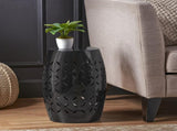 12" Accent Side Table, Cylindrical Design End Table for Living Room, Family Room, or Entryway, 06358658