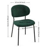 Dark Green Boucle Fabric Dining Chairs Set of 4, Mid-Century Modern Dining Chairs, Kitchen Dining W1164P195043