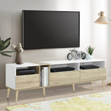 Modern TV with 3 Drawers and Open Shelves, Media Console Table for TVs up to 80'', Entertainment N710P234108K