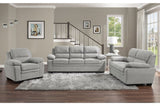 ZUN Plush Seating Comfortable Sofa 1pc Gray Textured Fabric Channel Tufting Solid Wood Frame Modern B011P214025