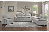 Plush Seating Comfortable Loveseat 1pc Gray Textured Fabric Channel Tufting Solid Wood Frame Modern B011P214024
