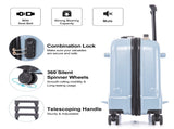 22 Inch Ride-on Suitcase for Kids & Teens, Toddler Travel Luggage with Seat, Spinner Wheels, Safety 00104329