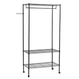 ZUN 3-Tier Closet Organizer Metal Garment Rack Portable Clothes Hanger Home Shelf 99664466