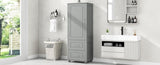 ZUN Tall Bathroom Storage Cabinet, Freestanding Storage Cabinet with Two Drawers and Adjustable Shelf, 62533533