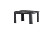 3pc Set Traditional Style Rectangular Coffee Table Square Shape End Table Wooden Legs Black Finish B011P232910