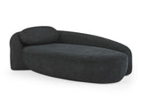Modern Oval Single Lazy Sofa Chair with Integrated Backrest, Side Armrest and Pillow, Compact W487P456130