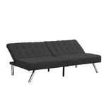 ZUN WOOD FRAME, STAINLESS LEG, FUTON, SOFA BED BLACK W2297P247597